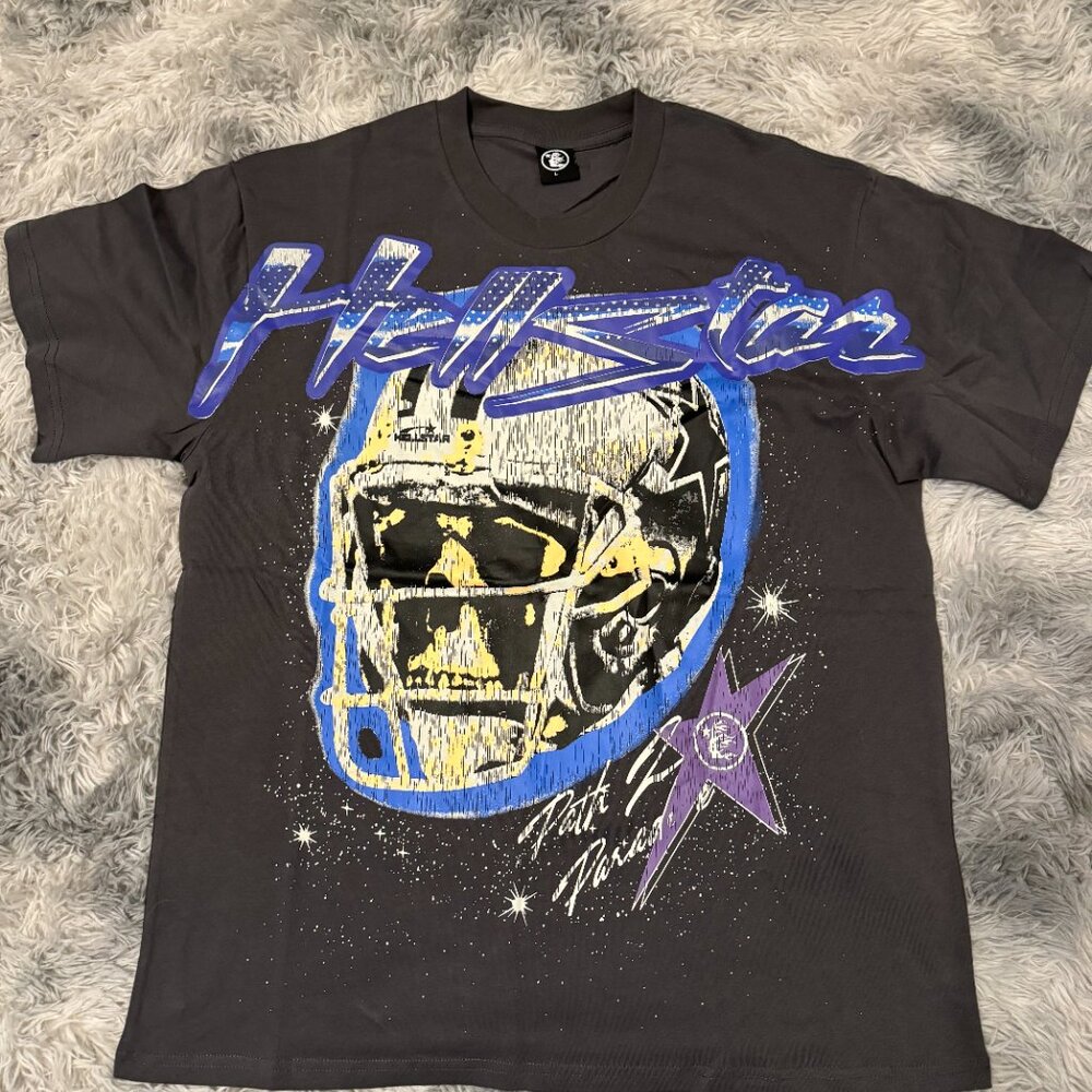 Hellstar Path To Paradise Blue Helmet T-Shirt Men’s Size Large